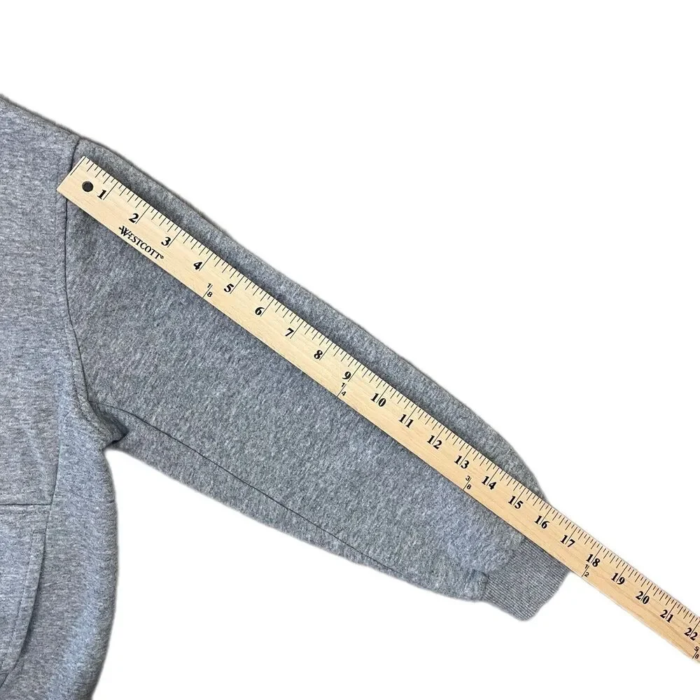Nike Unisex Kids M Gray Fleece Pullover Hoodie Rainbow Logo Pockets